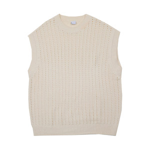 
MRCYC knitted vest for men Korean style loose round neck sleeveless vest college style versatile top vest