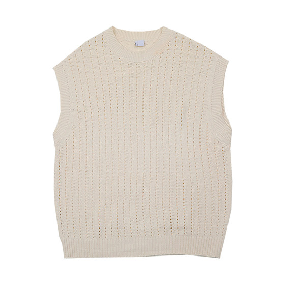 
MRCYC knitted vest for men Korean style loose round neck sleeveless vest college style versatile top vest