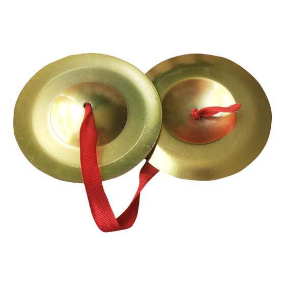 
12cm copper cymbal drum children's toys kindergarten performance three sentences and half Orff musical instrument performance copper rub copper gong