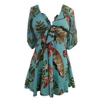 Luo Xiuli women's split bow swimsuit covers belly and looks slimming