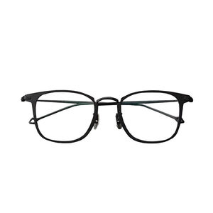 Minimalist x ultra -light pure titanium glasses retro leisure 503m Yu Wenle Black myopia square frame fine edge man