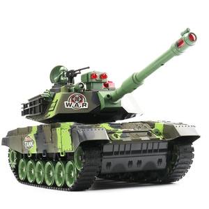Super sized remote-controlled tank with cannon and track type parent-child combat charging electric boy off-road car children's toy