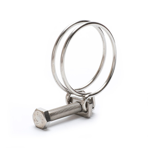201 stainless steel wire hoop double steel wire throat hoop strong hug rubber oil pipe water dragon band non -304 fire tube card
