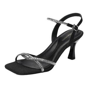 The same Saturday fashion sandals for shopping malls for women's summer new cross-length strap beautiful temperament stiletto heels sandals