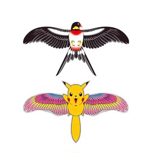 
2026 new dynamic fishing rod handheld small kite cartoon swallow wings shaking baby walking toy kite for children