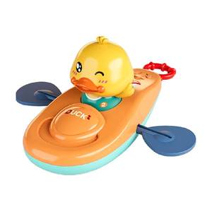 Playing in the water little yellow duck rowing boat baby bath toy set wind-up duck baby bathroom playing in the water Christmas gift