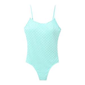 
[Same style as Qin Lan] Limone triangle one-piece swimsuit girls resort style ladies hot spring beautiful blue swimsuit