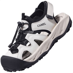Camel tracing shoes, summer women's beach sandals, non-slip, anti-collision, breathable, lightweight, cushioning, thick-soled wading shoes, outdoor shoes