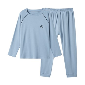 Piggy Tony pure cotton underwear set for big boys and fat children autumn clothes and long pants warm cotton