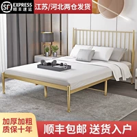Железный кровать ins net red Железный кровать квартира Железное кровать сгущенное двойное двуспальное кровать 1,8 метра кровать современный минималистский