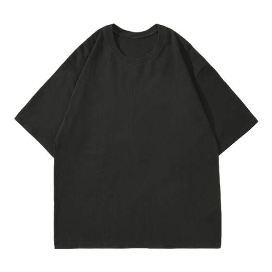 
GOGOSOON men's 240g heavyweight cleanfit short-sleeved T-shirt with summer new loose solid color American Q