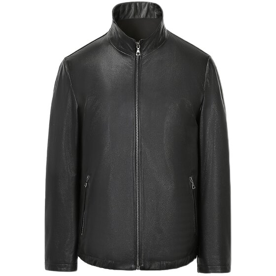 
Beast King Autumn New Men's First Layer Cowhide Genuine Leather Jacket Stand Collar Business Casual Slim Leather Jacket Down Jacket