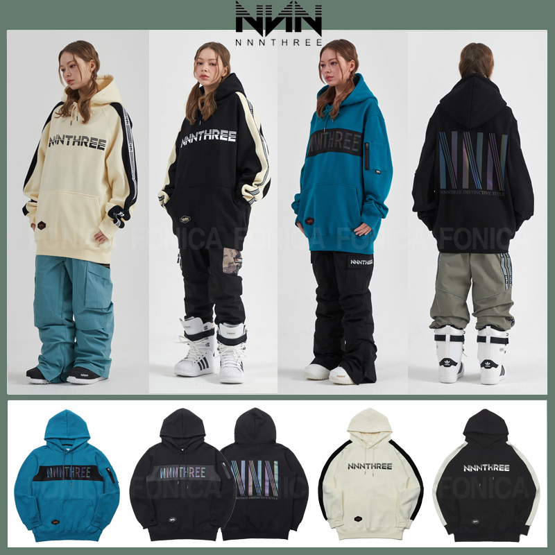 23NNN ski pullover clothing, double veneer, men and women, hooded,  thickened, warm, sports and leisure, blue, black and purple