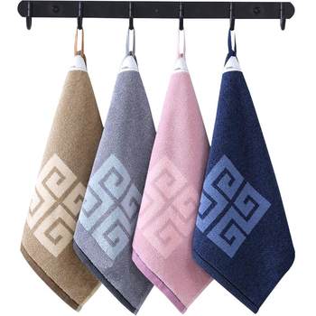 Gold hanging square pure cotton towel