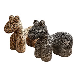 Internet celebrity pony chair living room creative high-end decoration children's seat animal cartoon ornaments floor-standing housewarming gift