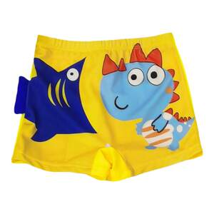 Boys swimming trunks Little middle boy cartoon pattern cute print cute with inner lining boys, water hot spring swimsuits