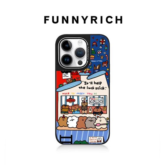 FUNNYRICH联名款好事发生适用iPhone16ProMax手机壳苹果15plus保护套14新年款13高级感个性女防摔创意文艺ins