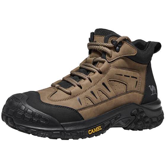 Camel Outdoor Hiking Shoes Men's Waterproof Anti-Slip 2026 Spring Hiking Cotton Shoes Increased Wear-Resistant High-top Sports Shoes