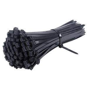 Self-locking nylon cable tie 4*200mm cable tie 500 fixed plastic bundling buckle high strength white
