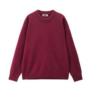
GC spring new knitted sweater for men and women same style pure wool sweater embroidered loose round neck pullover sweater 12055607