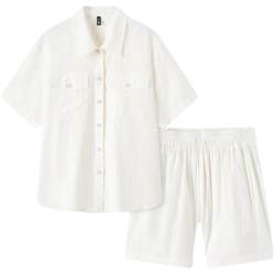 Semir mid-length top shorts textured suit for women
