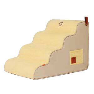 
Hoopet Pet Stairs Puppy Climb Ladder to Bed Slope Removable and Washable Sofa Bed Side Steps Special for Elderly Dogs