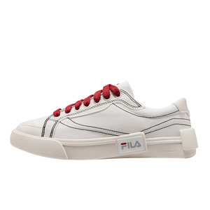 【田曦薇同款】FILA FUSION斐乐帆布鞋女鞋小白鞋新款板鞋休闲鞋