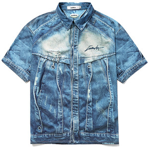 
GUUKA wasteland style short-sleeved shirt men's summer TF Zuohang same style teenager Cuban collar shirt jacket loose