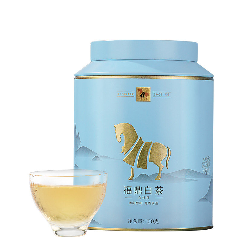 八馬牌 福鼎 白牡丹茶 - 100g缶 - 福建白茶