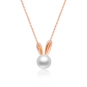 
Vana rabbit pearl necklace for girls sterling silver