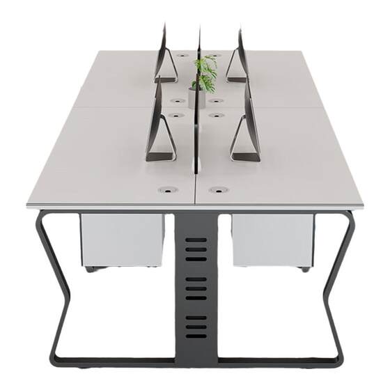 
Beijing office furniture simple modern office desk chair combination 24-person screen staff seat desk table