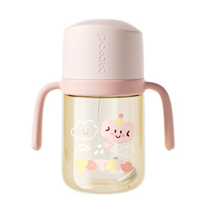 
Small potato weaning milk bottle 6 months and above PPSU straw milk bottle baby baby special gravity ball straw cup