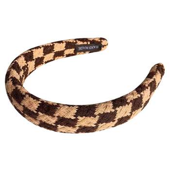 High skull top coffee color hair hoop female autumn and winter Mirade head hoop
