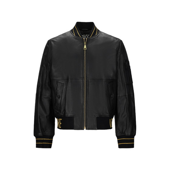
[Self-operated] VJC Versace Men's Retro Short Padded Leather Jacket 79GAVP06 CPPS3