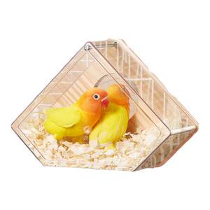 Jessie Transparent Parrot Breeding Box Tiger Skin Bird's Breeding Box Hang Breeding Box Bird's Cage Accessories Peony Bird's Nest Keep Warm
