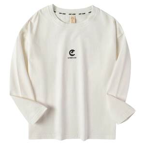 
Little Elephant Ham children's clothing boys' long-sleeved T-shirt pure cotton children's white bottoming shirt with 2026 spring new trend