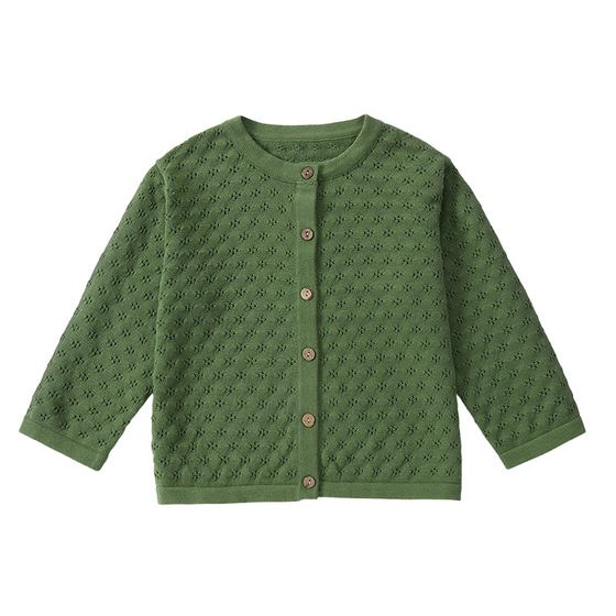 Oak mont children's sweater spring and summer girls hollow cardigan boys pure cotton thin sweater jacket air-conditioning shirt
