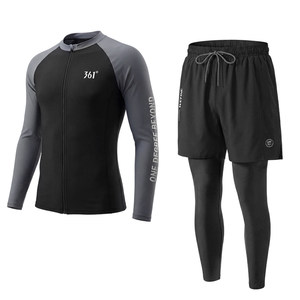 
361 jellyfish suit men's wetsuit split sunscreen long-sleeved trousers suit zipper quick-drying surfing and snorkeling swimsuit