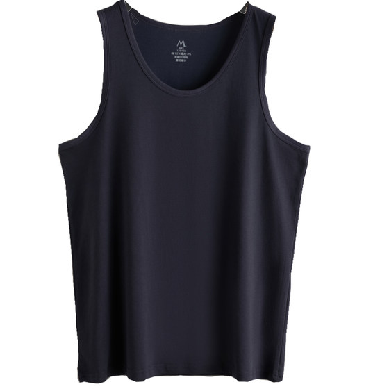 Pure cotton sports vest for men's summer thin narrow shoulder slim breathable sweat-absorbing fitness sleeveless vest hurdle pure color