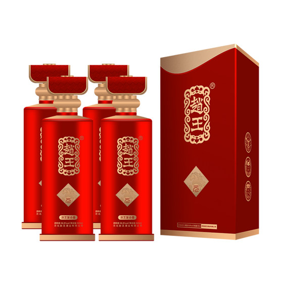 赵王白酒浓芝复合香纯粮酿造38.8度元500ml*4瓶