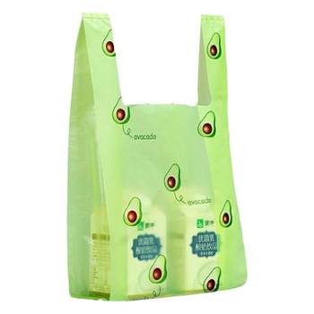 Avocado green plastic tote bag