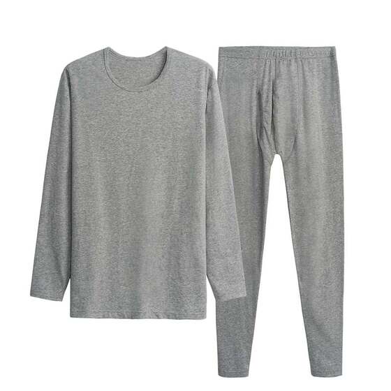 Three guns to keep the underwear Male Youth thin slim cotton suit bottom cotton sweater autumn clothes autumn pants pure white autumn
