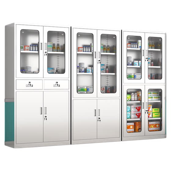 
304 stainless steel Western medicine cabinet hospital sterile medicine cabinet medical outpatient surgery clinic instrument cabinet file cabinet