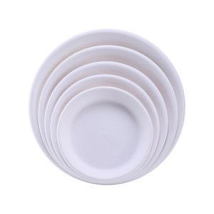 
Flower pot tray base household large thickened plastic round resin movable succulent green ivy small water connection tray