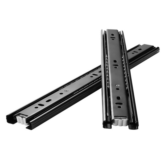 Ray trượt ngăn kéo 3 đoạn 45cm Inox Gute - Đệm thủy lực êm ái