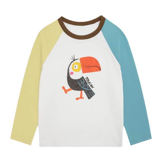 
EBAER children's Solona long-sleeved T-shirt 2026 spring new boys printed girls breathable bottoming shirt western style