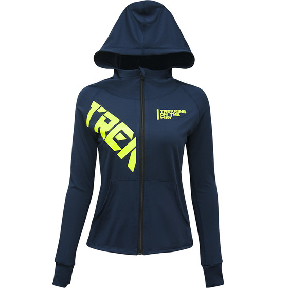 Moku sports top women's fitness suit hooded zipper jacket quick drying outdoor training morning running suit yoga internet celebrity