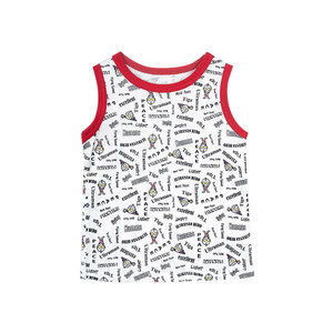 
Qianquhui summer Ultraman United boys pure cotton sports sleeveless breathable vest printed base shirt