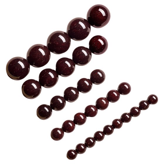 
Qingxiangtai authentic Indian full of Venus small leaf red sandalwood loose beads for men 108 old bracelets for women