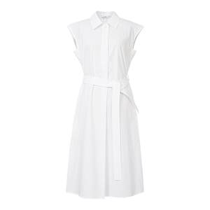 
Red sleeves high-end dress autumn new women's 100 cotton lace-up right shoulder small flying sleeves mid-length shirt dress